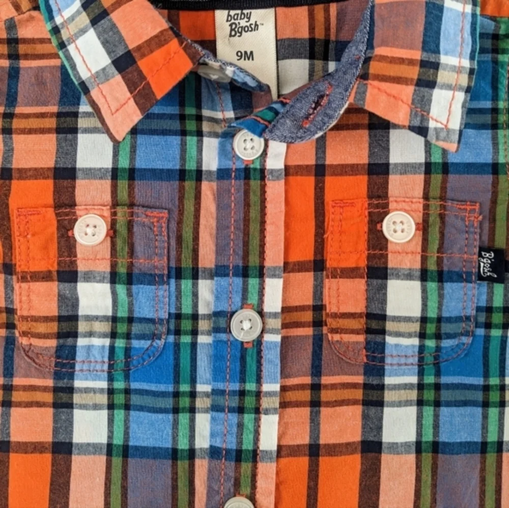 OshKosh Orange Plaid Shirt